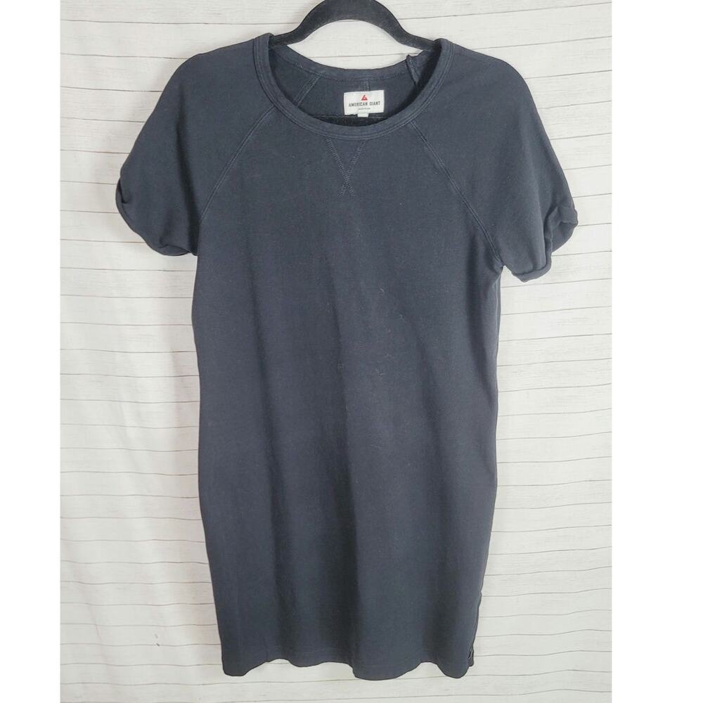 AMERICAN GIANT SHORT SLEEVE T SHIRT DRESS IN BLACK, SZ SMALLN